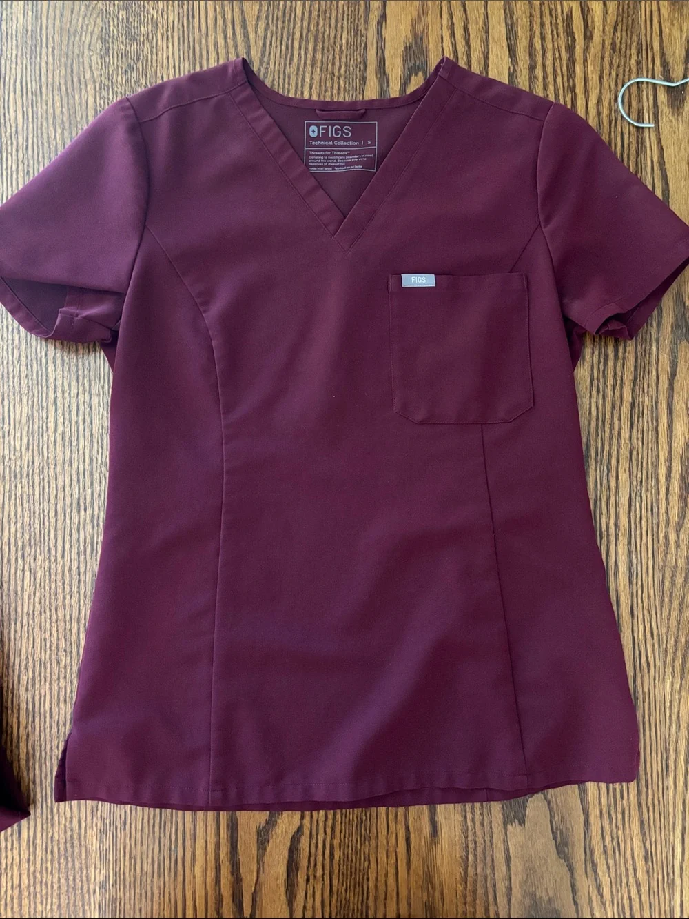 Figs Burgundy set (can be sold separately) - top (s) & Zamora jogger (xs tall).